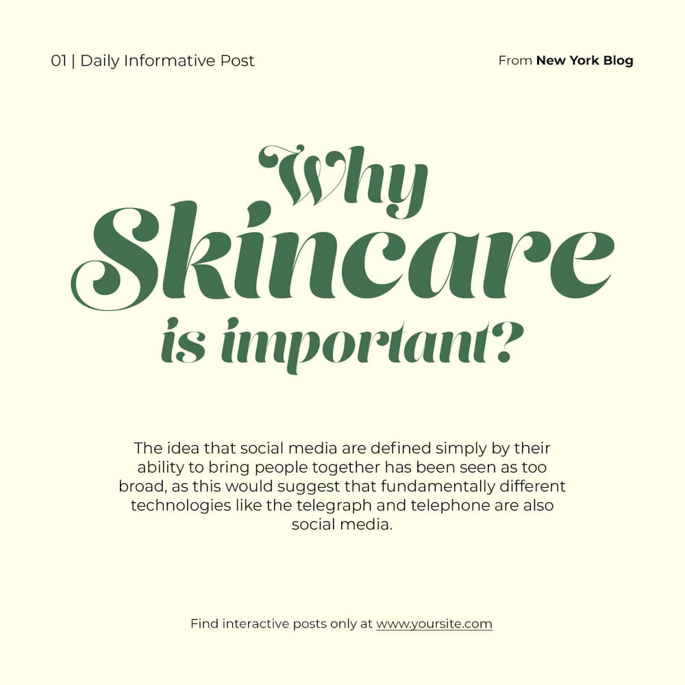 Why Skincare Instagram Post Template