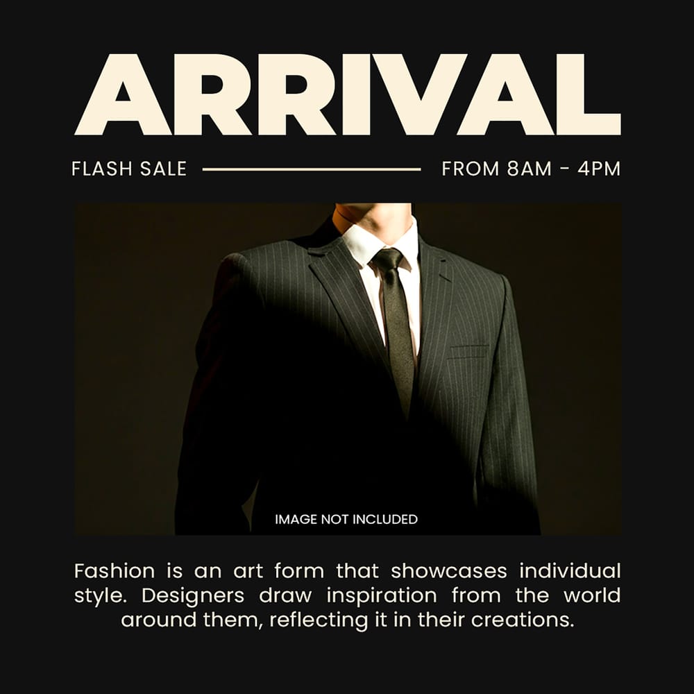 Arrival Flash Sale Ethereal Noir Instagram Post