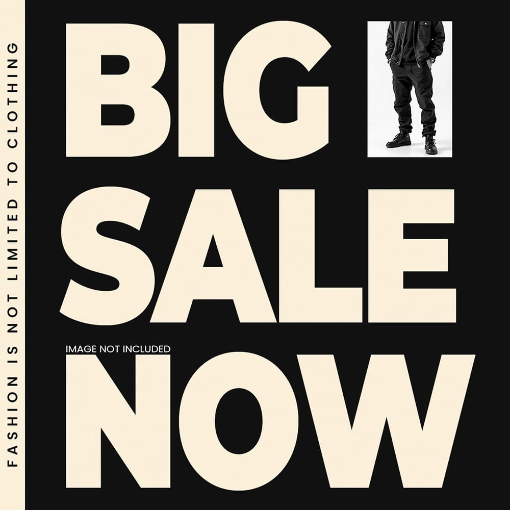 Big Sale Now Ethereal Noir Instagram Post