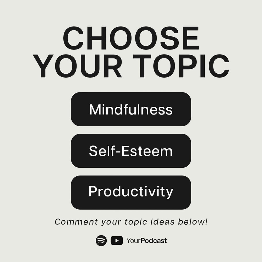 Choose Your Topic Minica Podcast Instagram Post