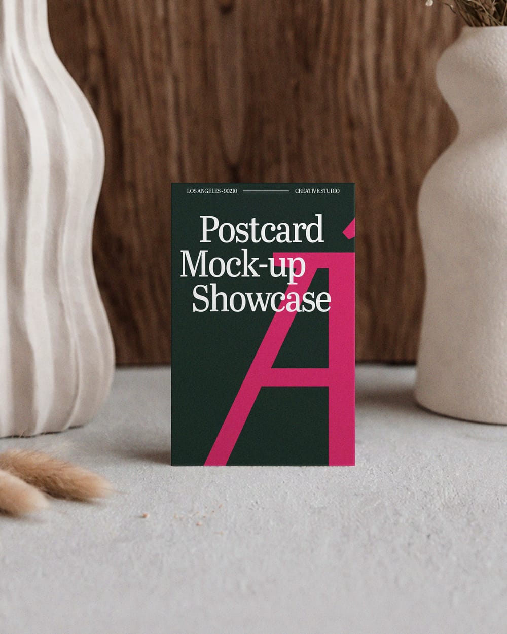 Modern Postcard Mockup Scene