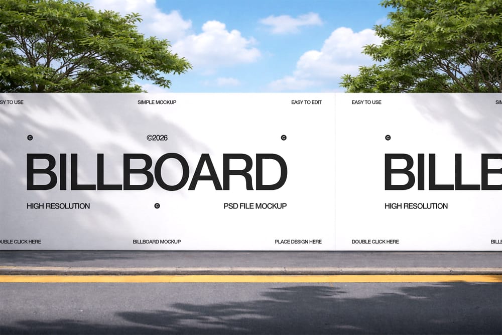 Outdoor Street Billboard Mockup