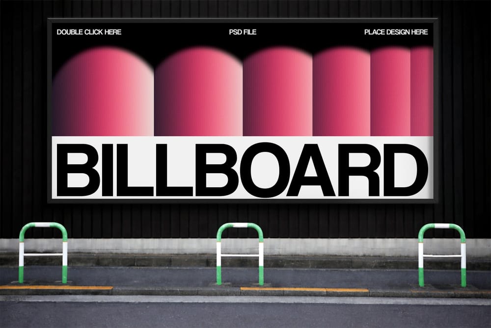 Urban Wall Billboard Mockup