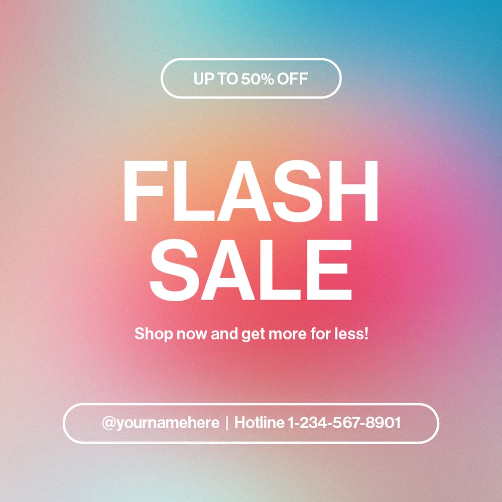 Flash Sale Gradient Instagram Post