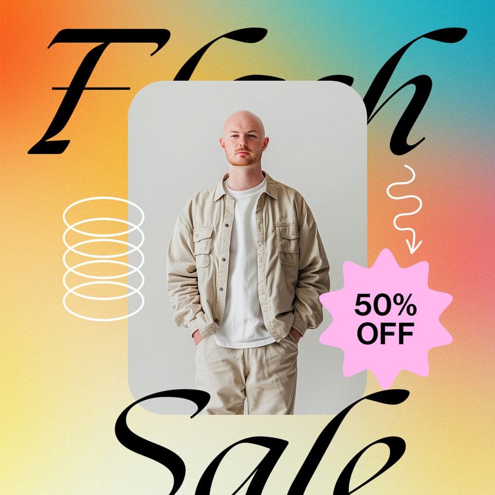 Gradient Flash Sale Instagram Post