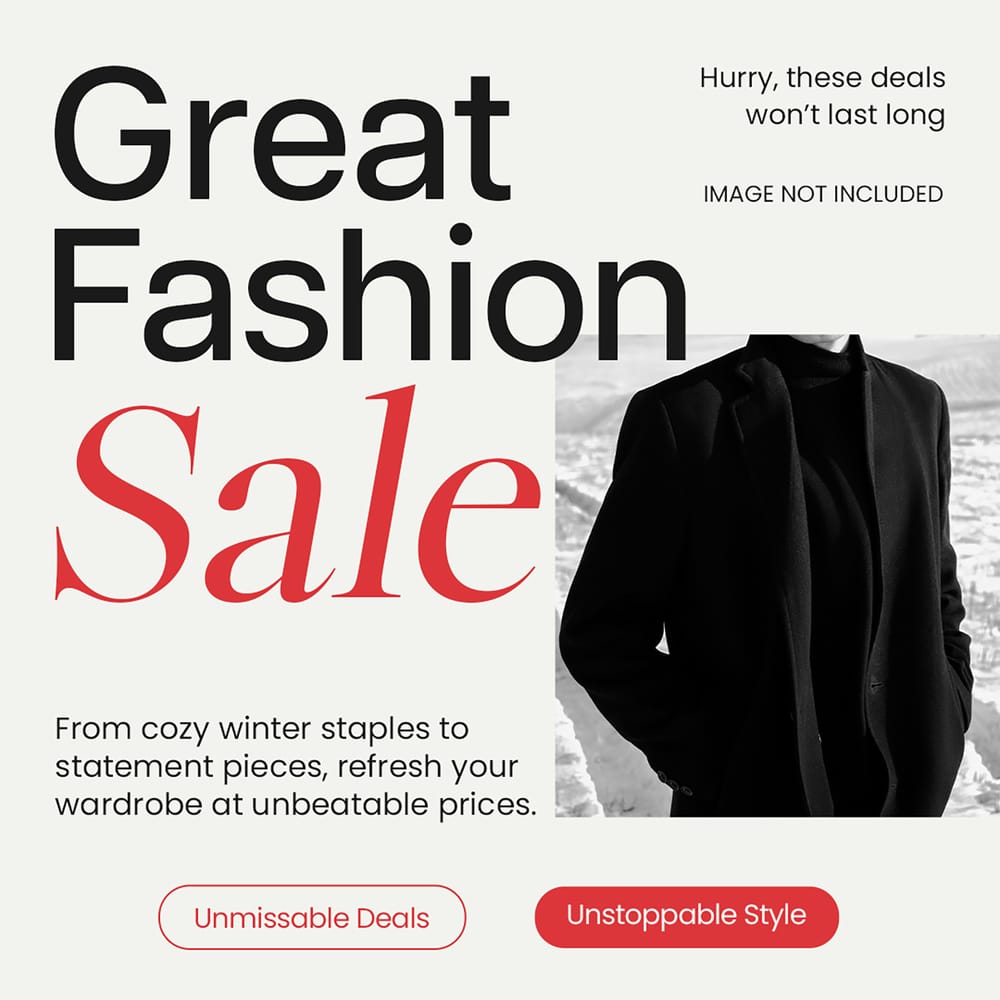 Great Fashion Sale Flameluxe Instagram Post