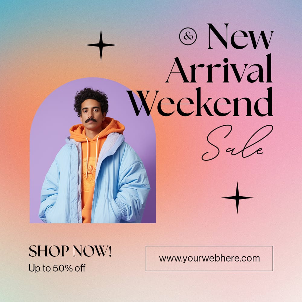 New Arrival Weekend Sale Gradient Instagram Post