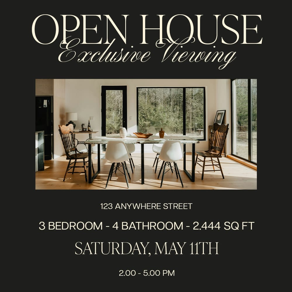 Open House Realtor Property Instagram Post