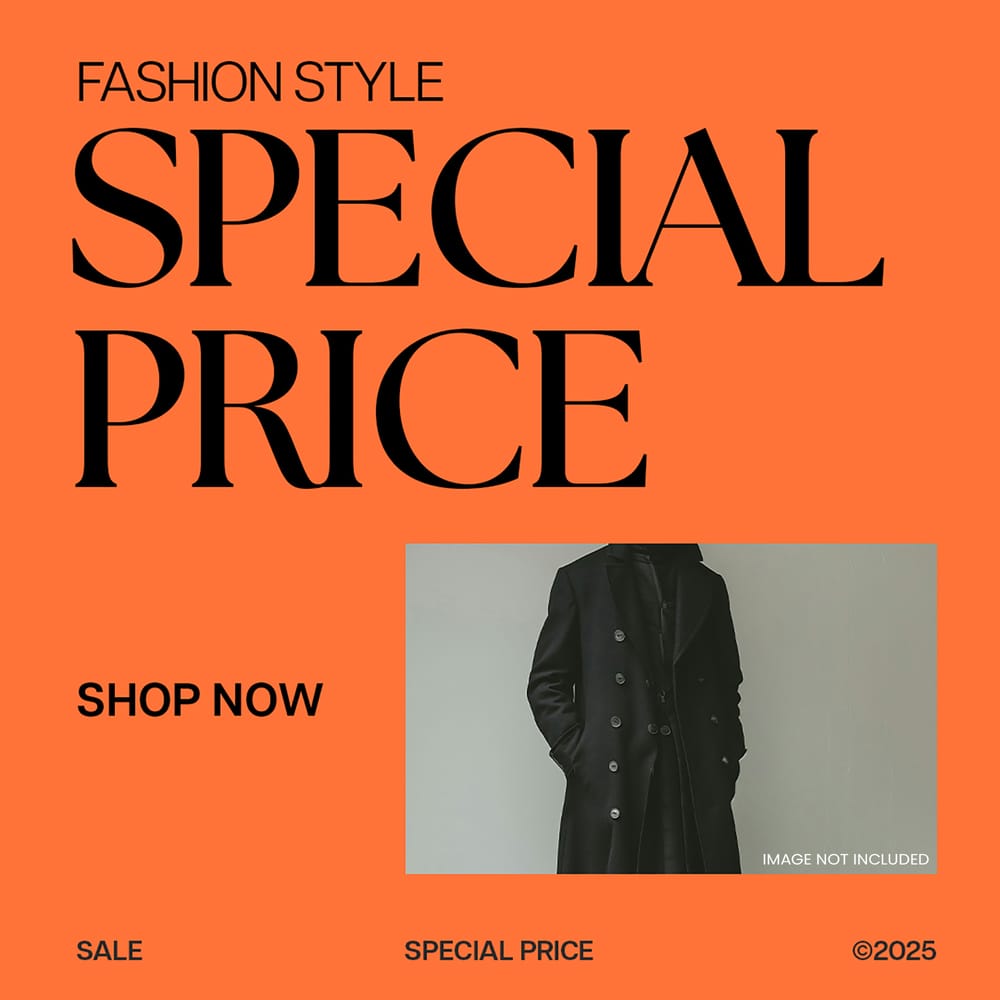 Special Price Orange Glow Instagram Post