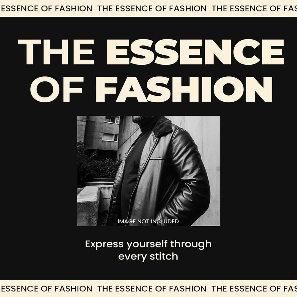 The Essence of Fashion Ethereal Noir Instagram Post