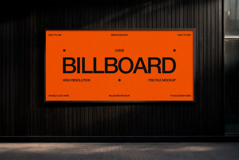 Professional Outdoor Advertising Billboard Mockup