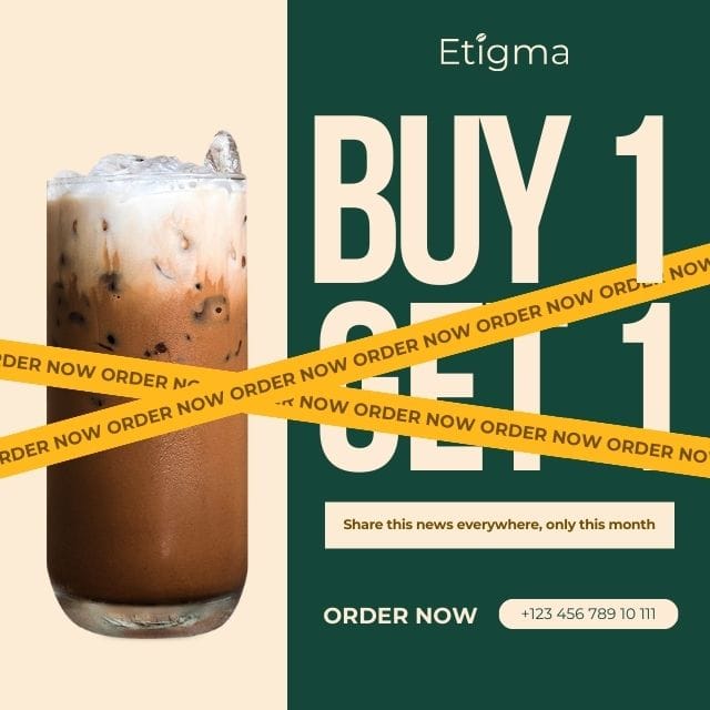 Canva Buy 1 Get 1 Etigma Instagram Post Templates