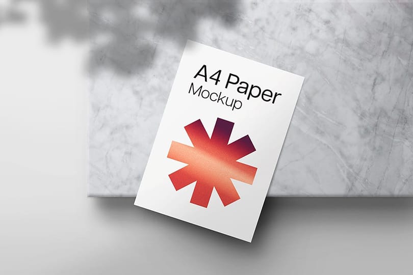A4 White Paper Poster Mockup