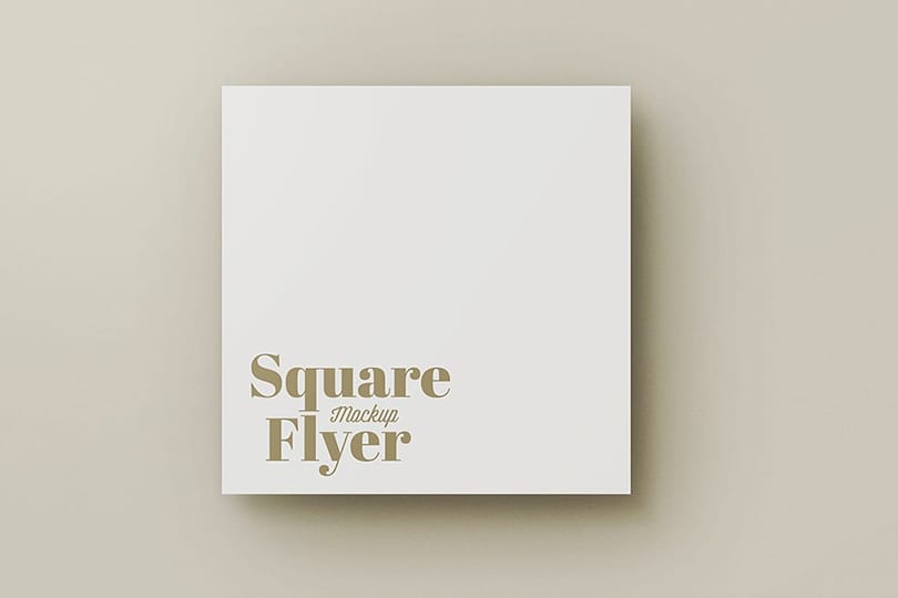 Brand Square Flyer Mockup with Drop Shadow