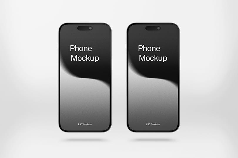 Dual Phone Mockup Front Side