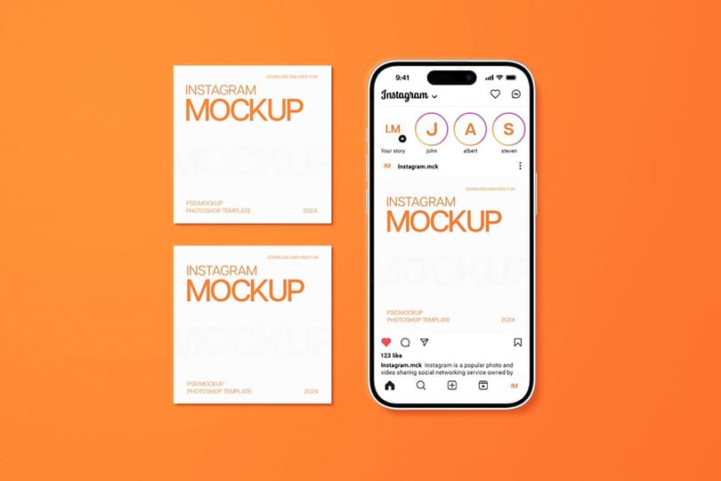 Orange Instagram Mockup
