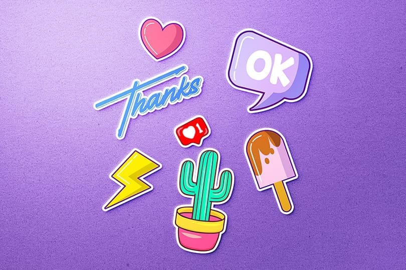 Custom Fun Sticker Mockup