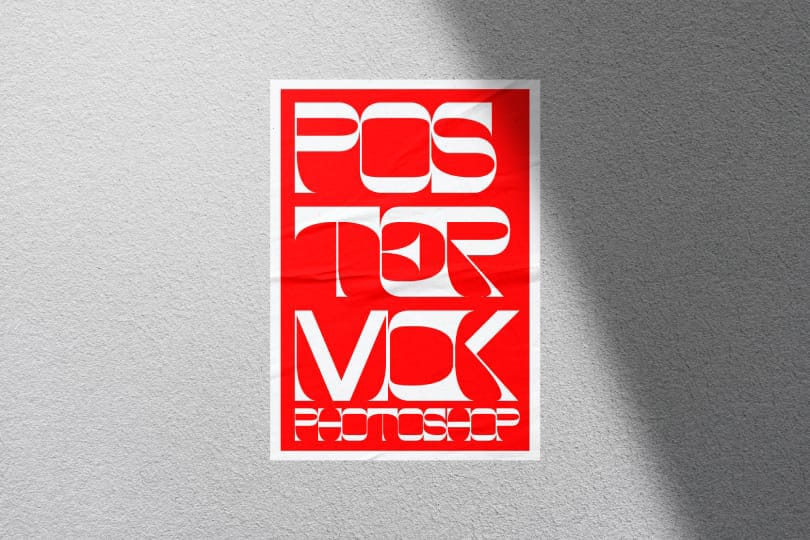 Poster Mockup On Wall Background