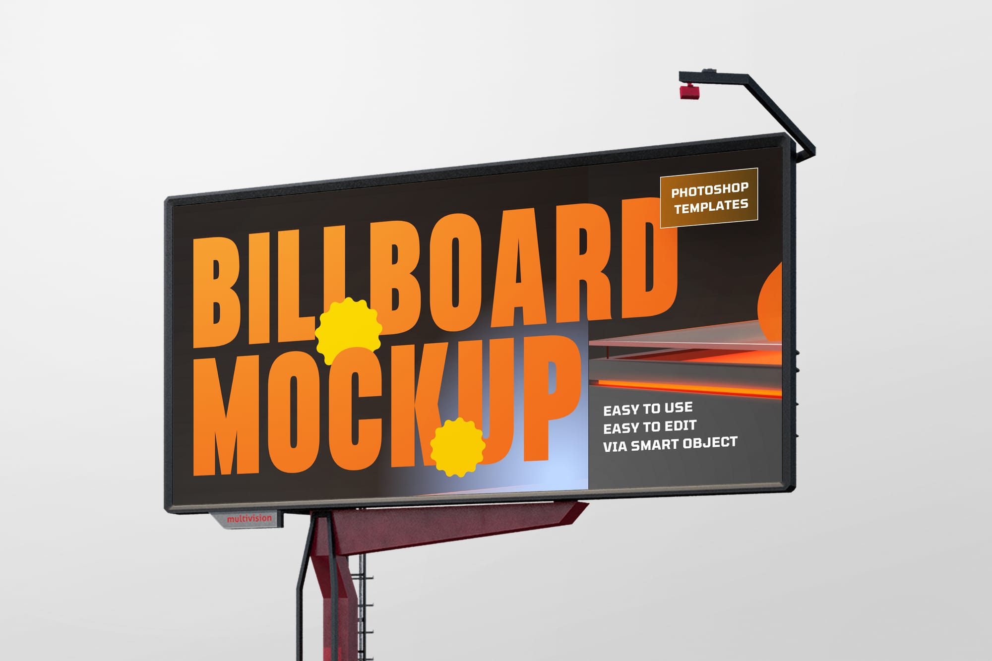 Left View of High Billboard Mockup