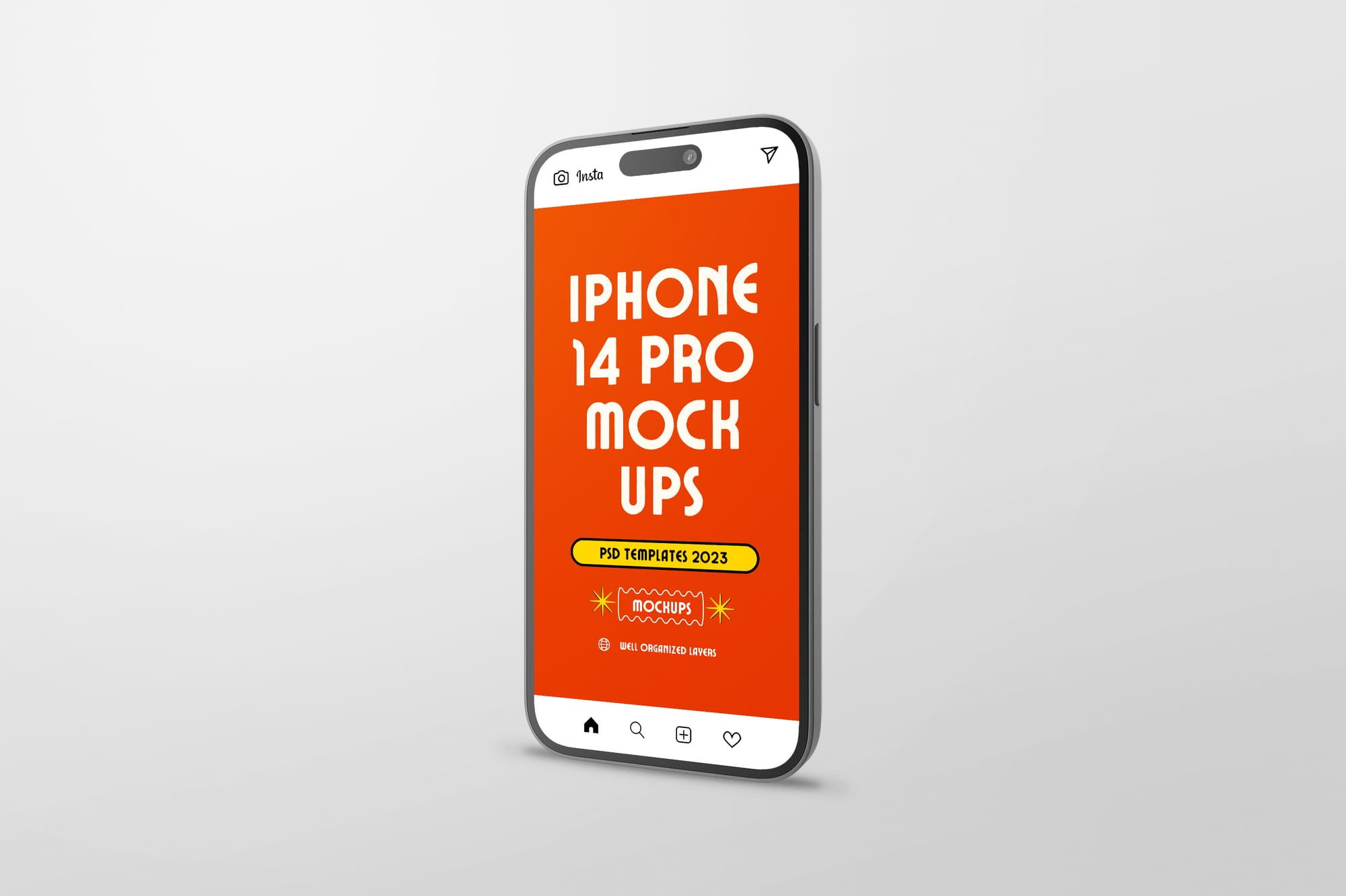 Left View of iPhone 14 Pro Mockup