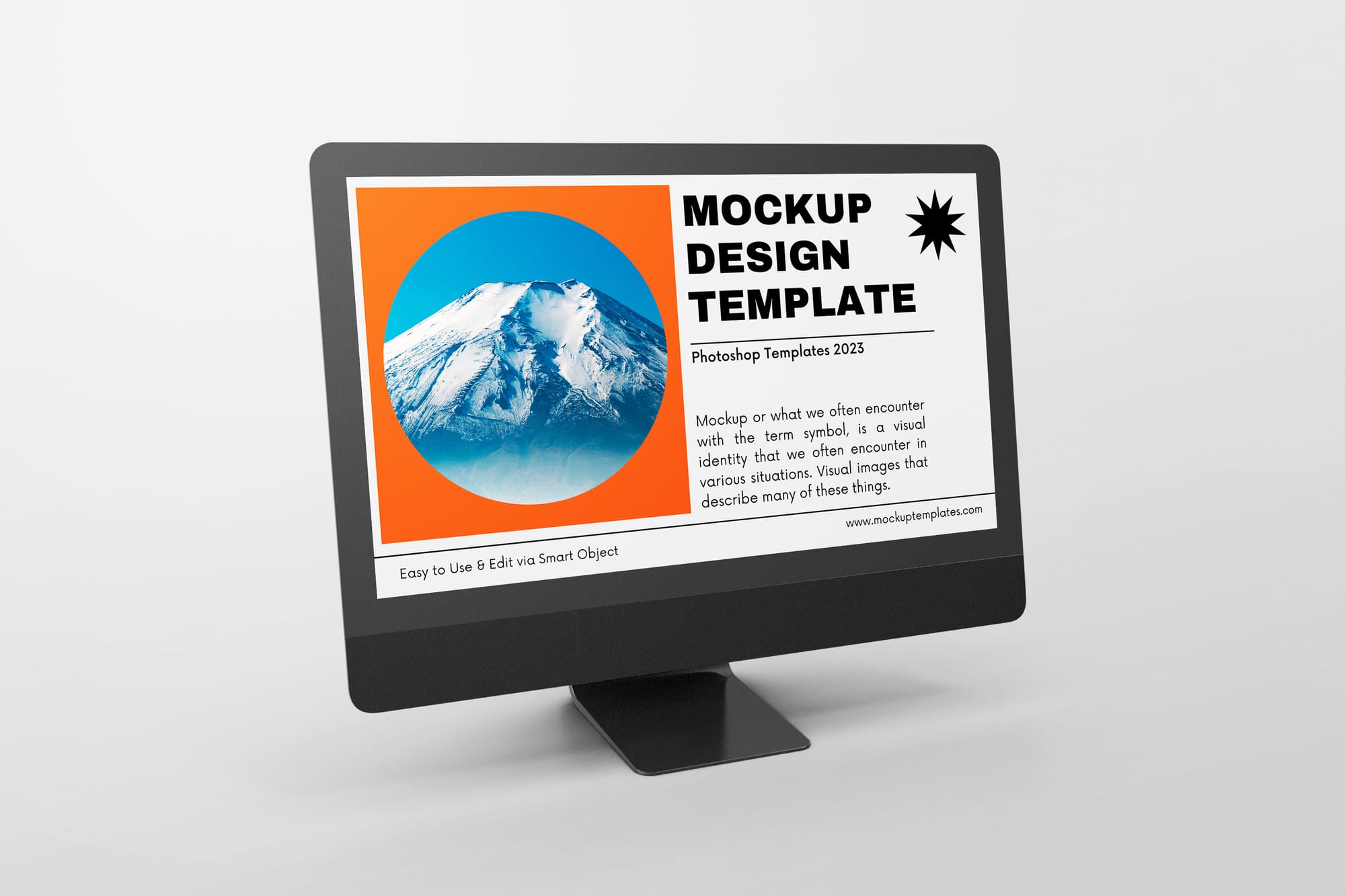 Right VIew of Black iMac Mockup