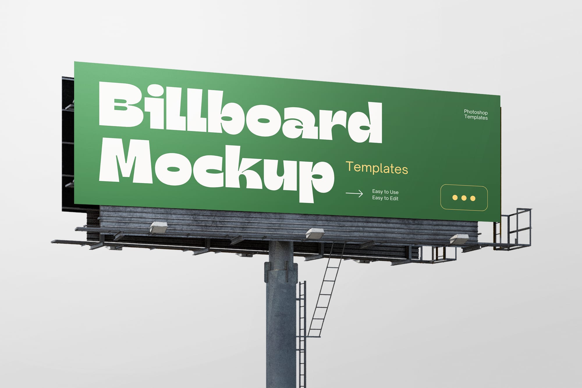 Right View of Billboard Mockup