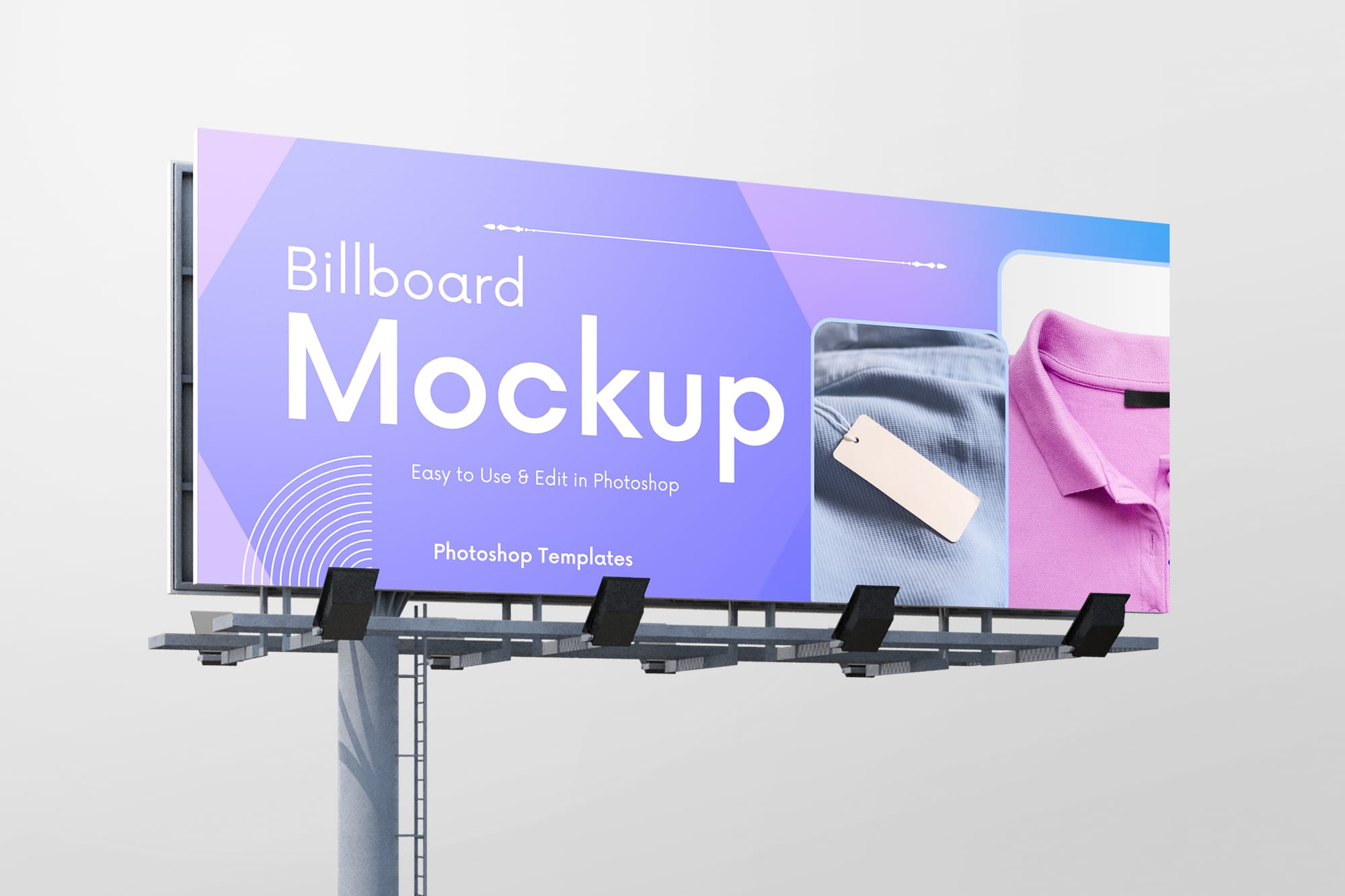 Right View of City Billboard Mockup