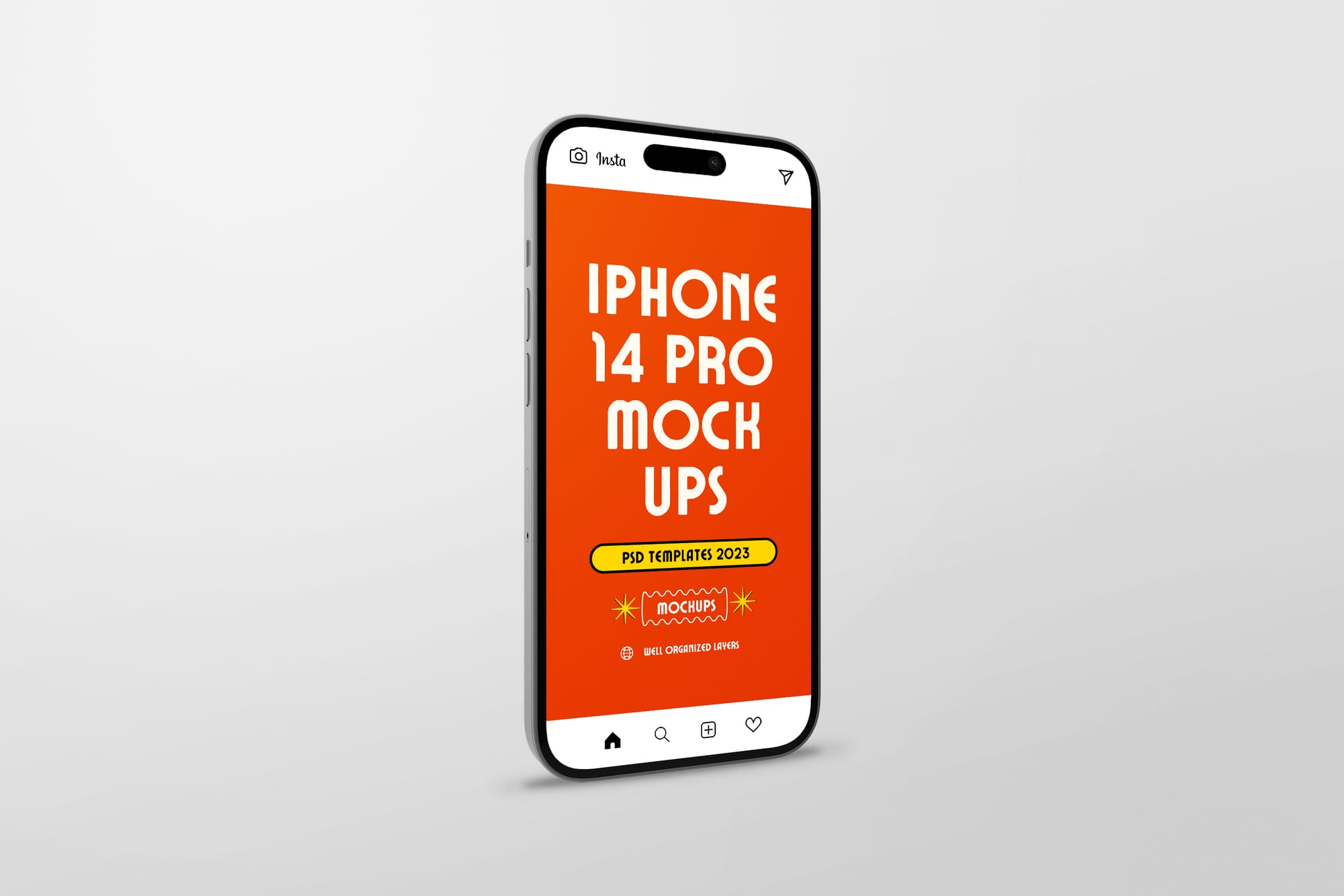 Right View of iPhone 14 Pro Mockup