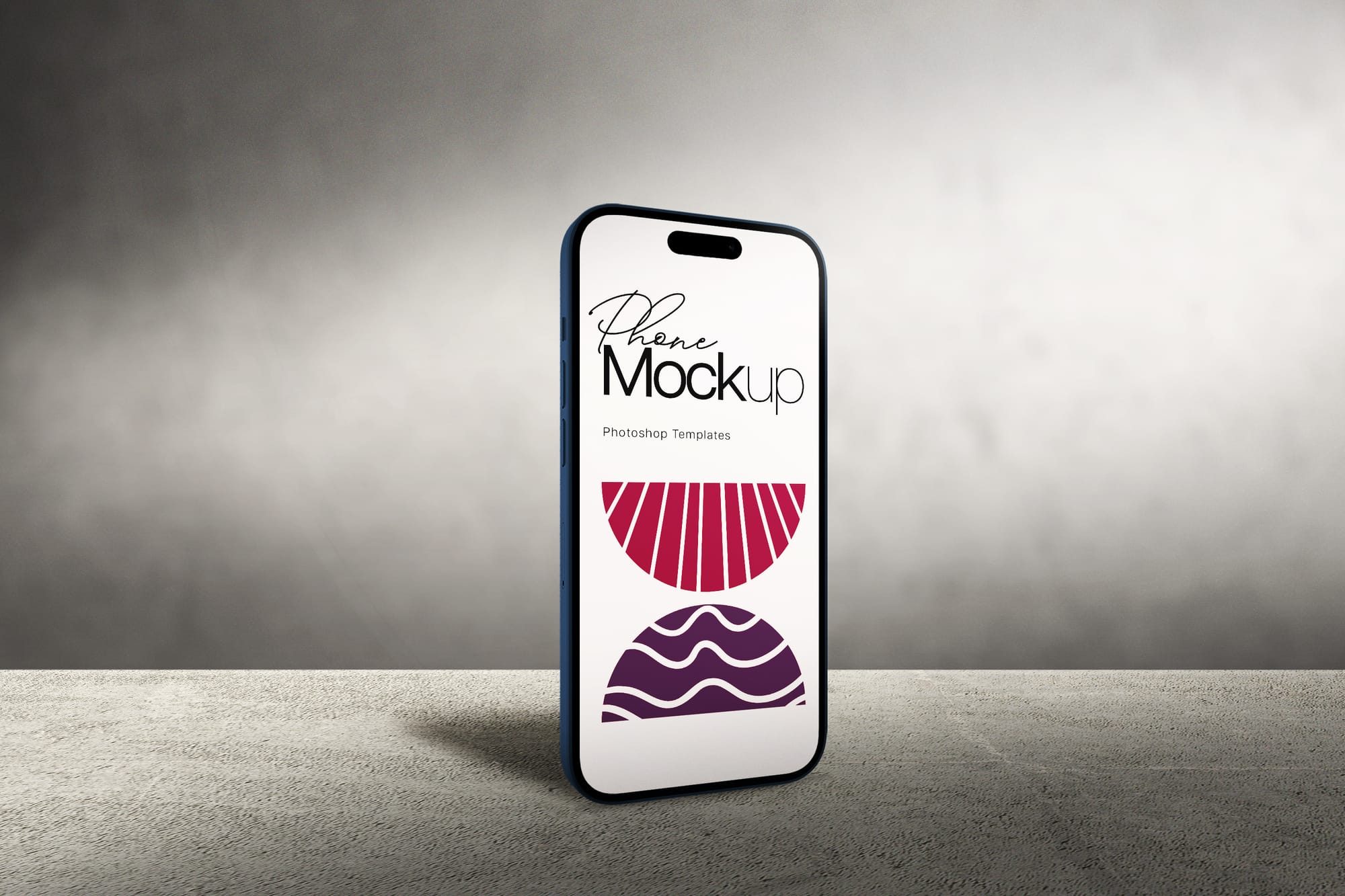 Standing iPhone Mockup
