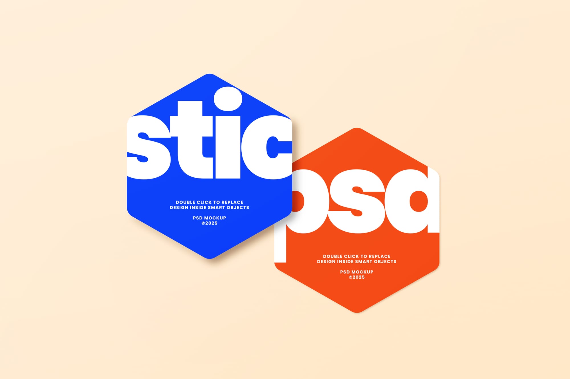 Pentagon Sticker Mockup