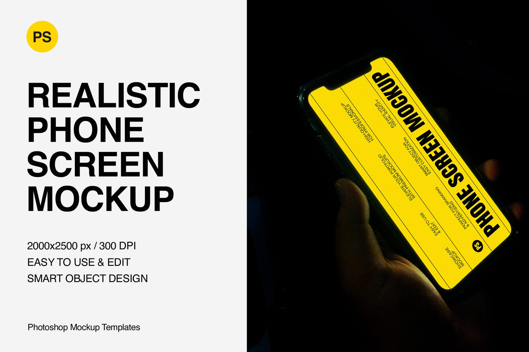 Realistic Phone Screen Mockup