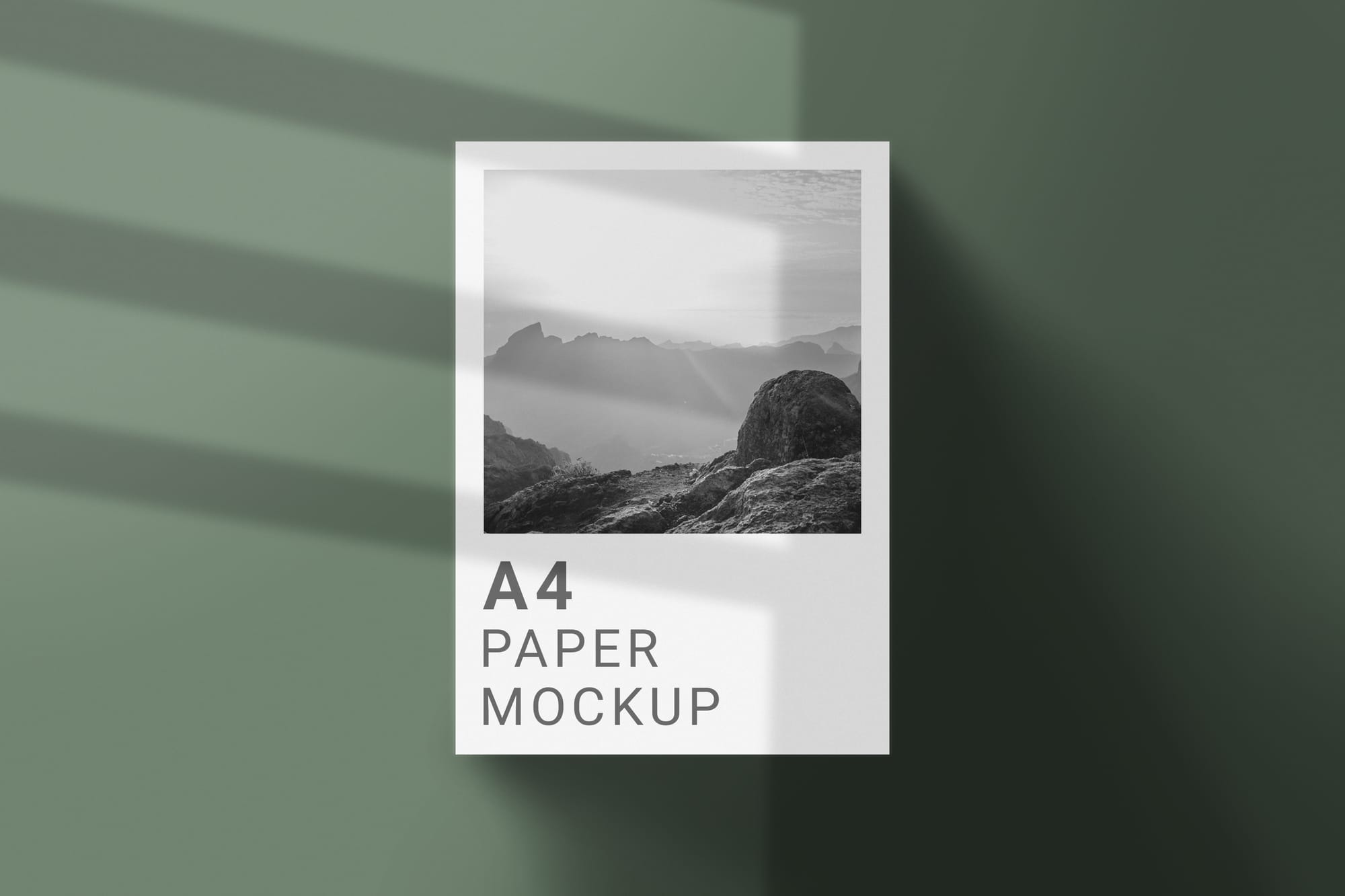 A4 Poster Mockup On The Wall
