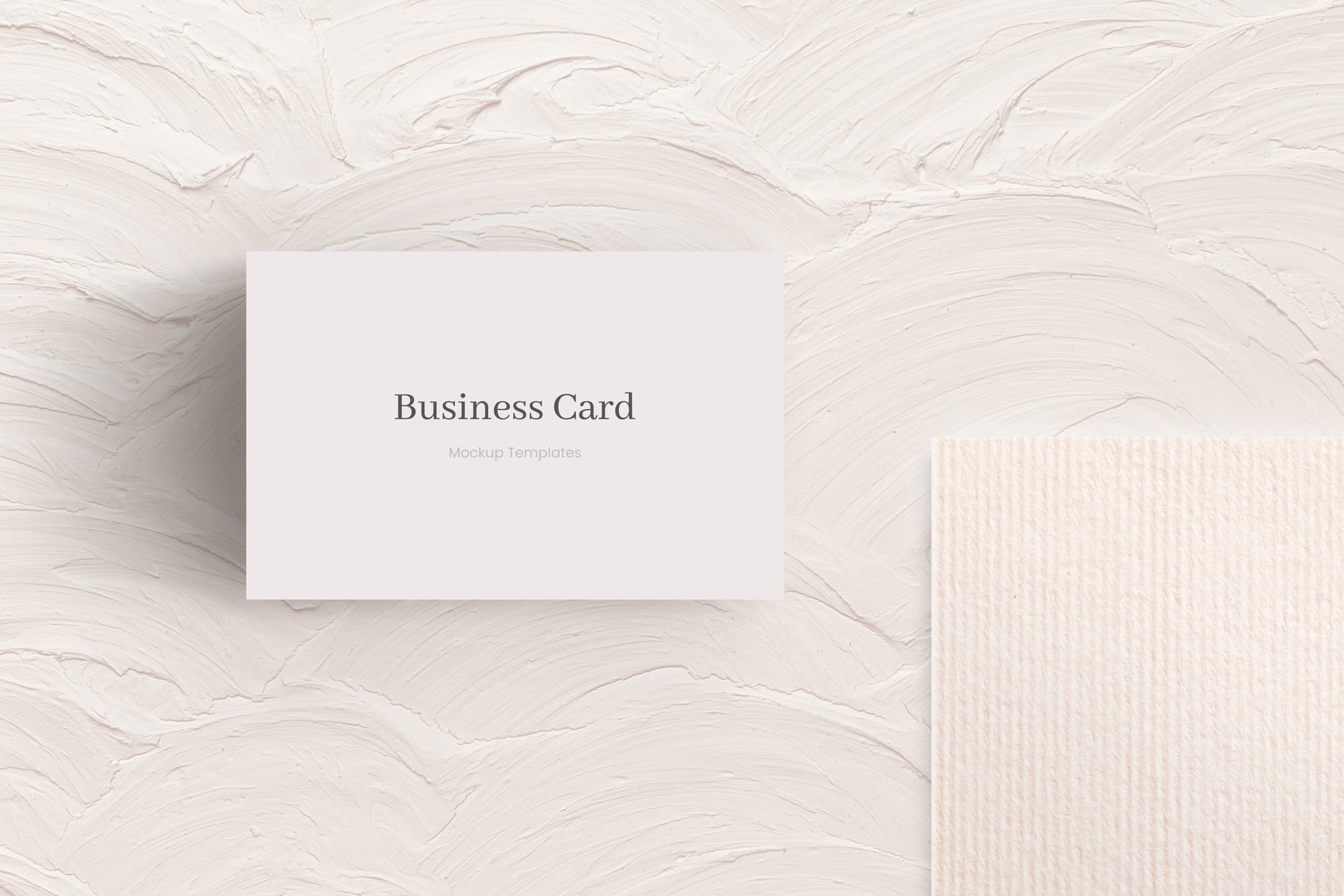 Business Card Mockup on Plaster Wall