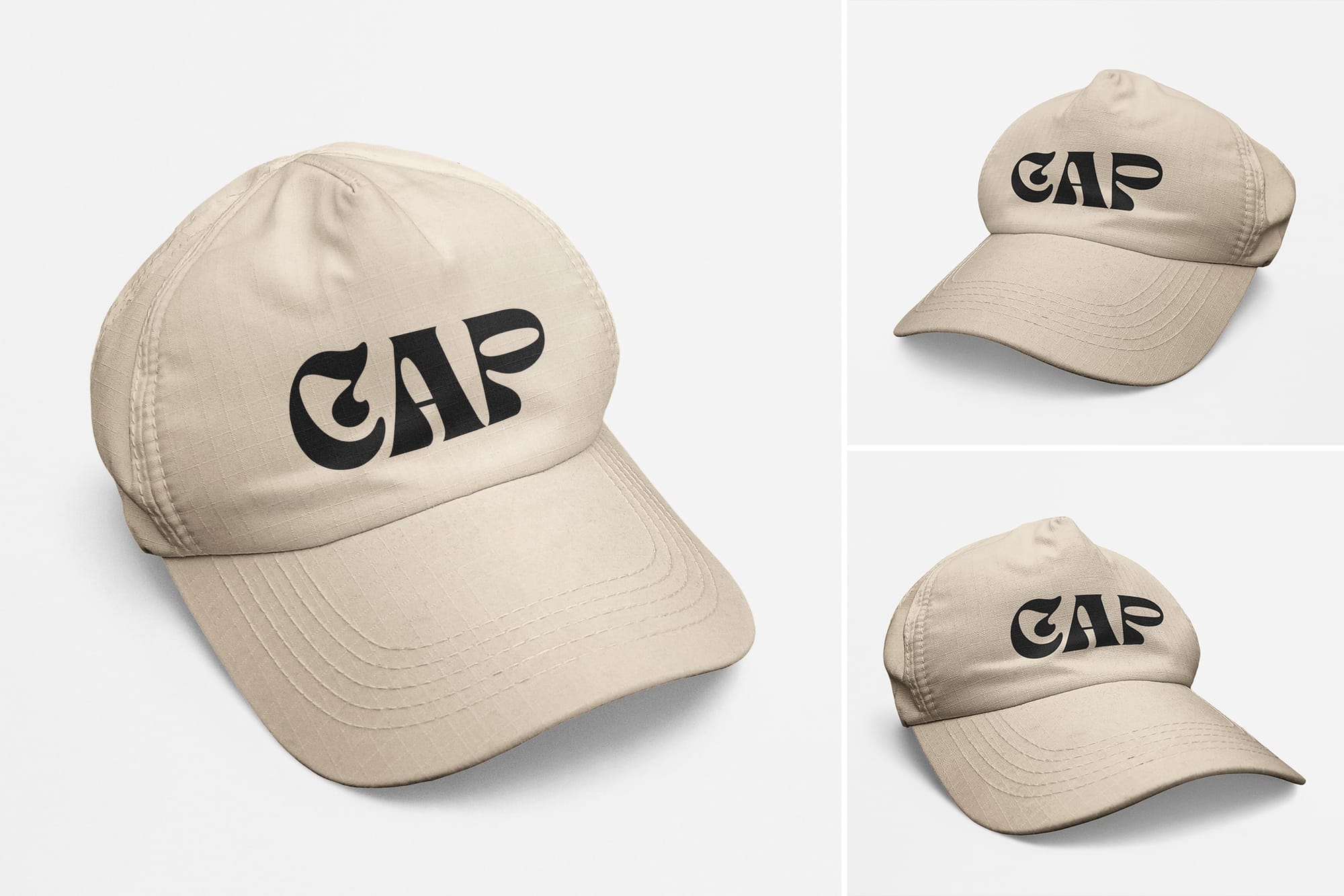 Realistic Cap Mockup Set