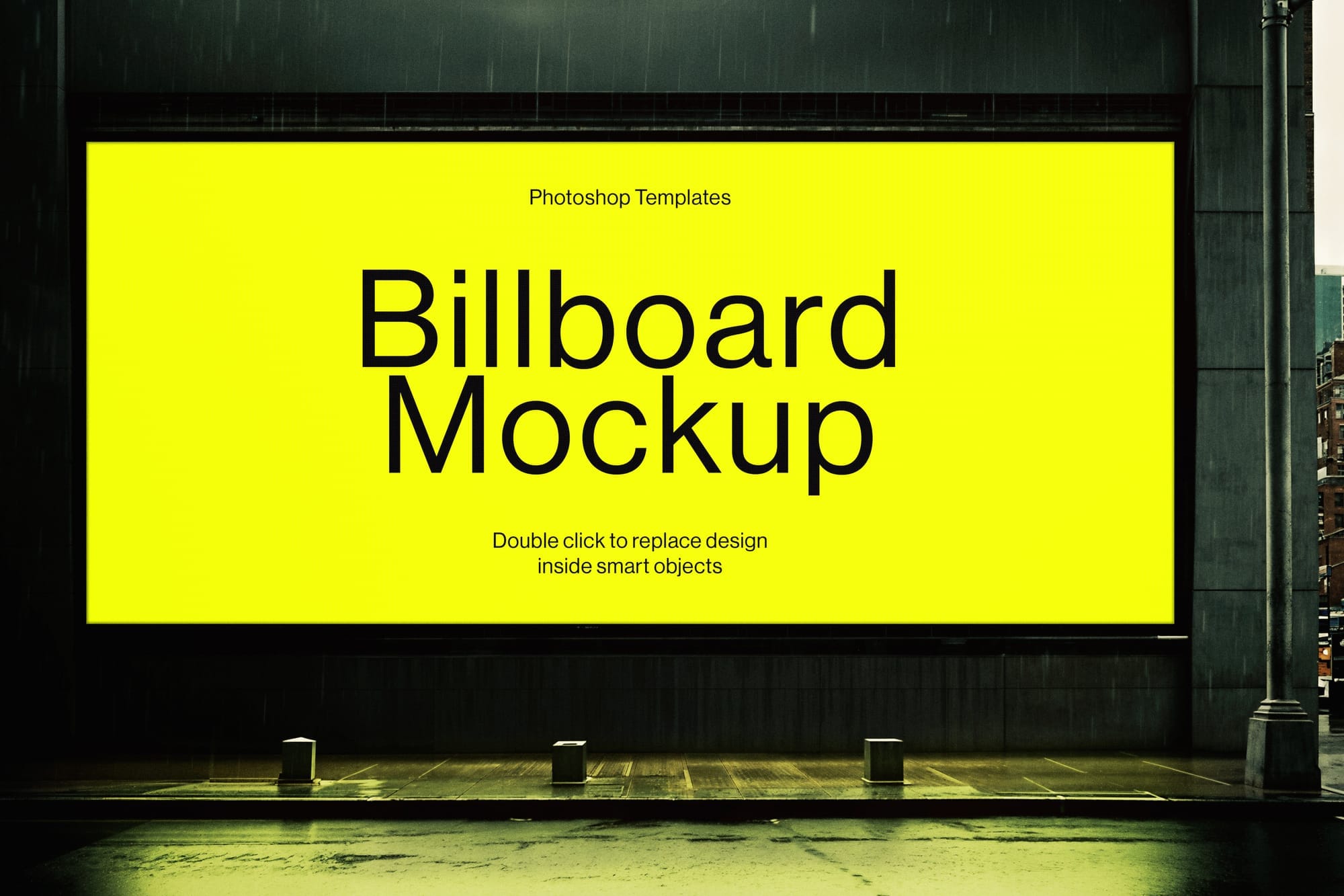 City Night Billboard Mockup
