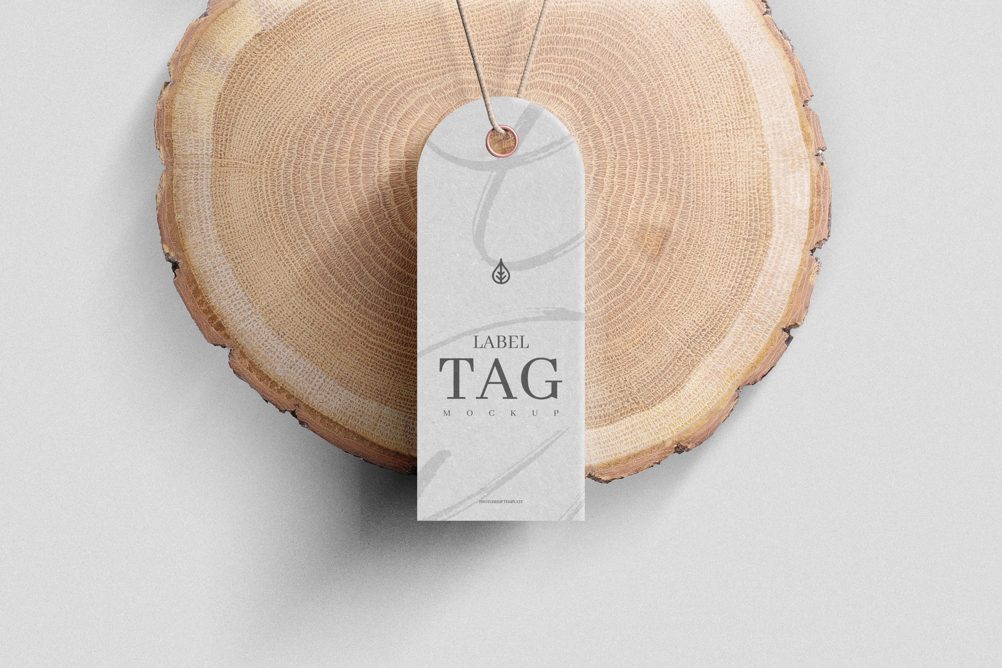 Branding Label Tag Mockup with Realistic Shadow