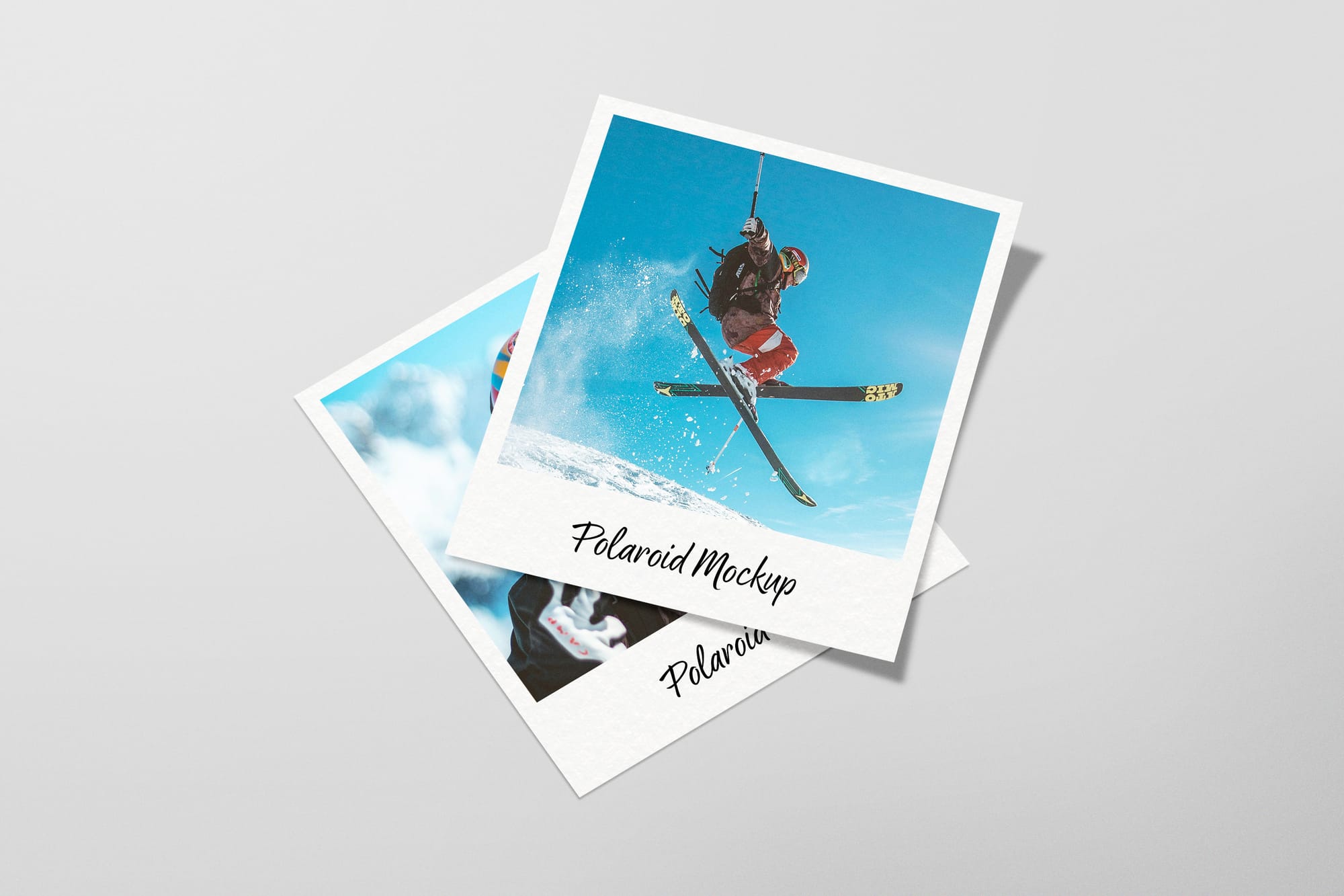 Stacked Polaroid Mockup