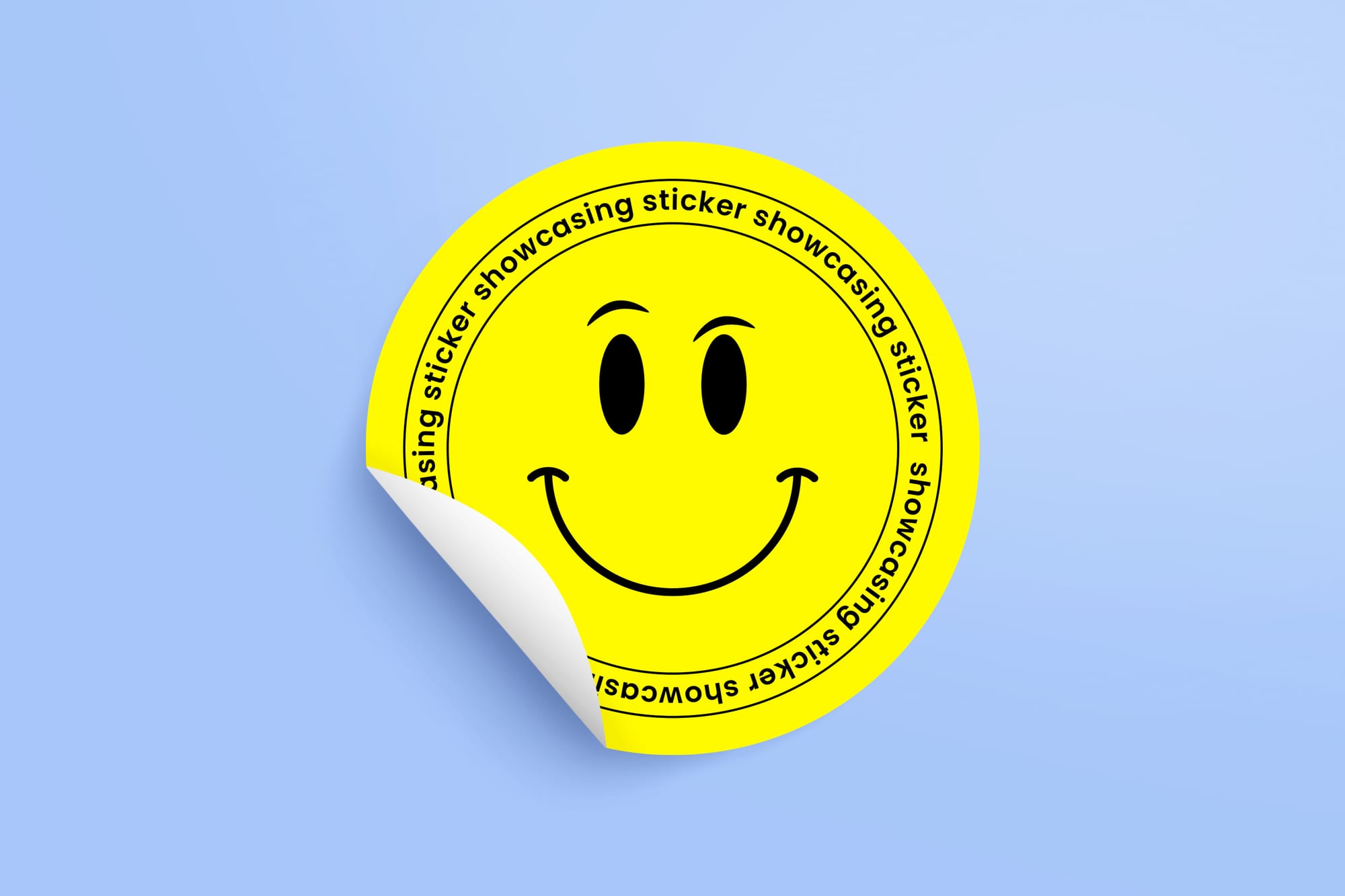 Round Sticker Mockup