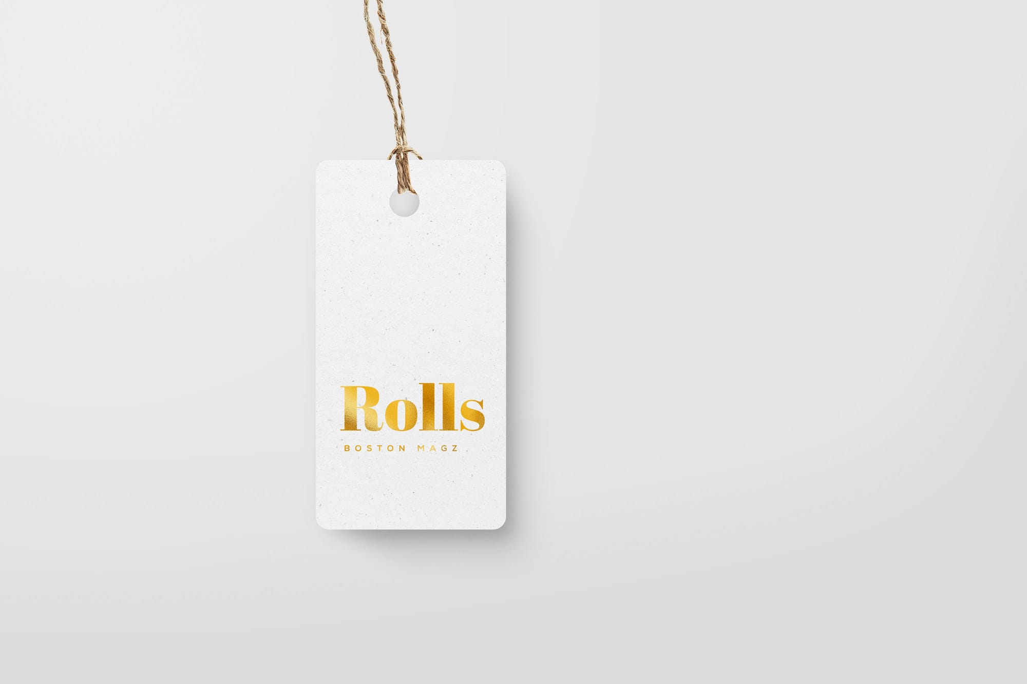 Tag Mockup on White Background