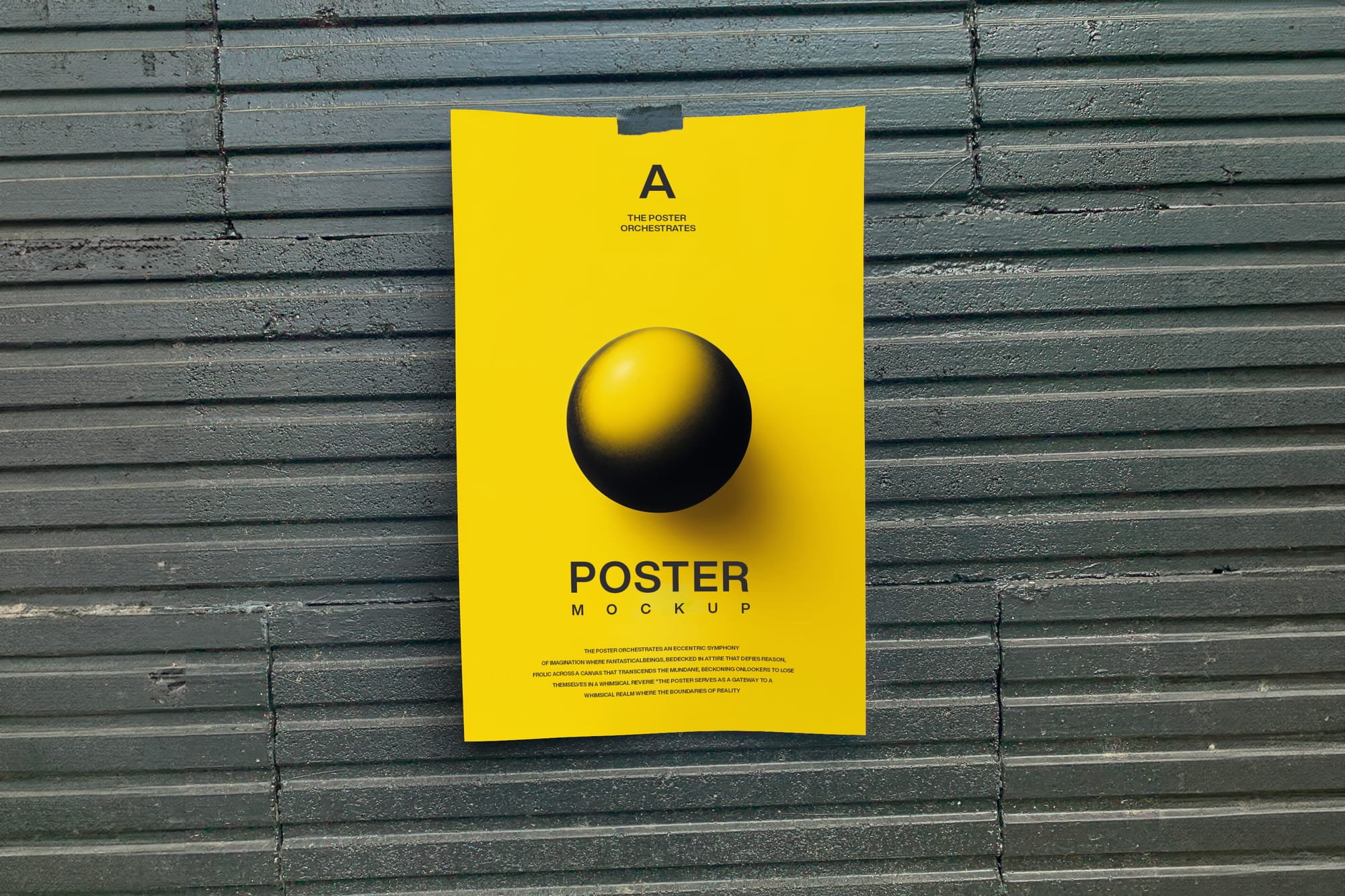 Hanging Tape Poster Mockup