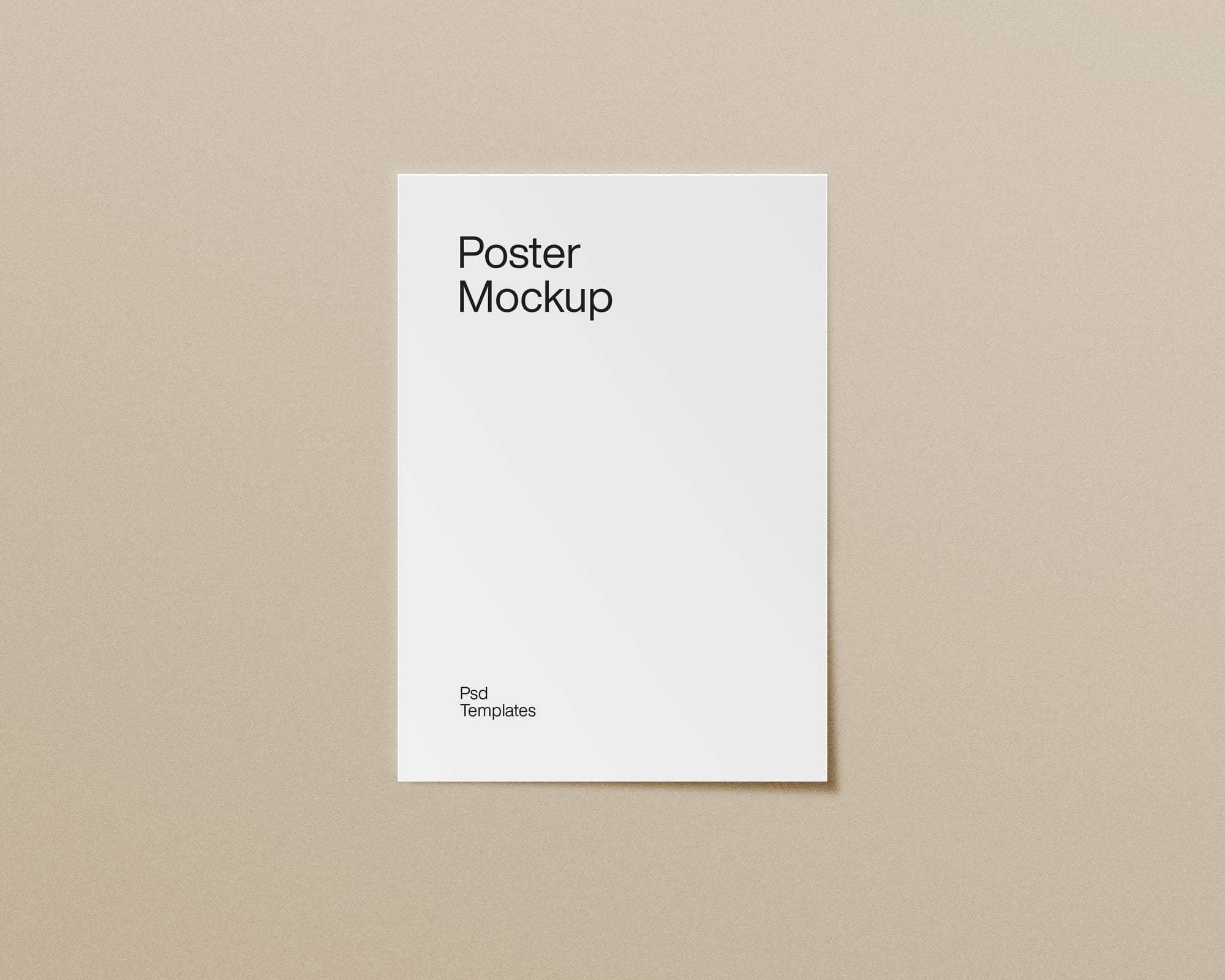 ISO Poster Mockup with Right Shadow