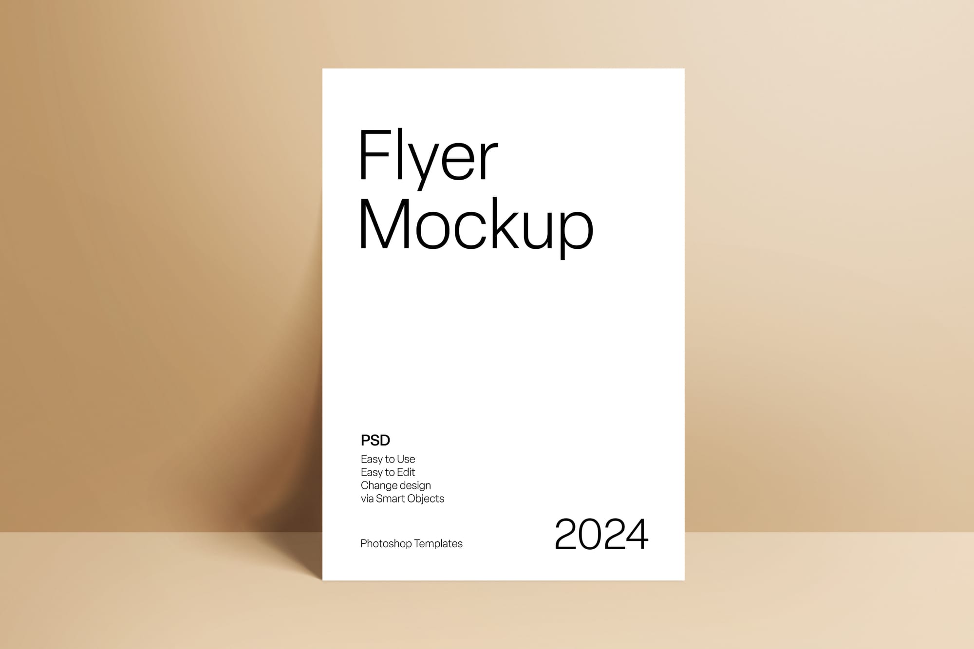 Light Brown Flyer Mockup