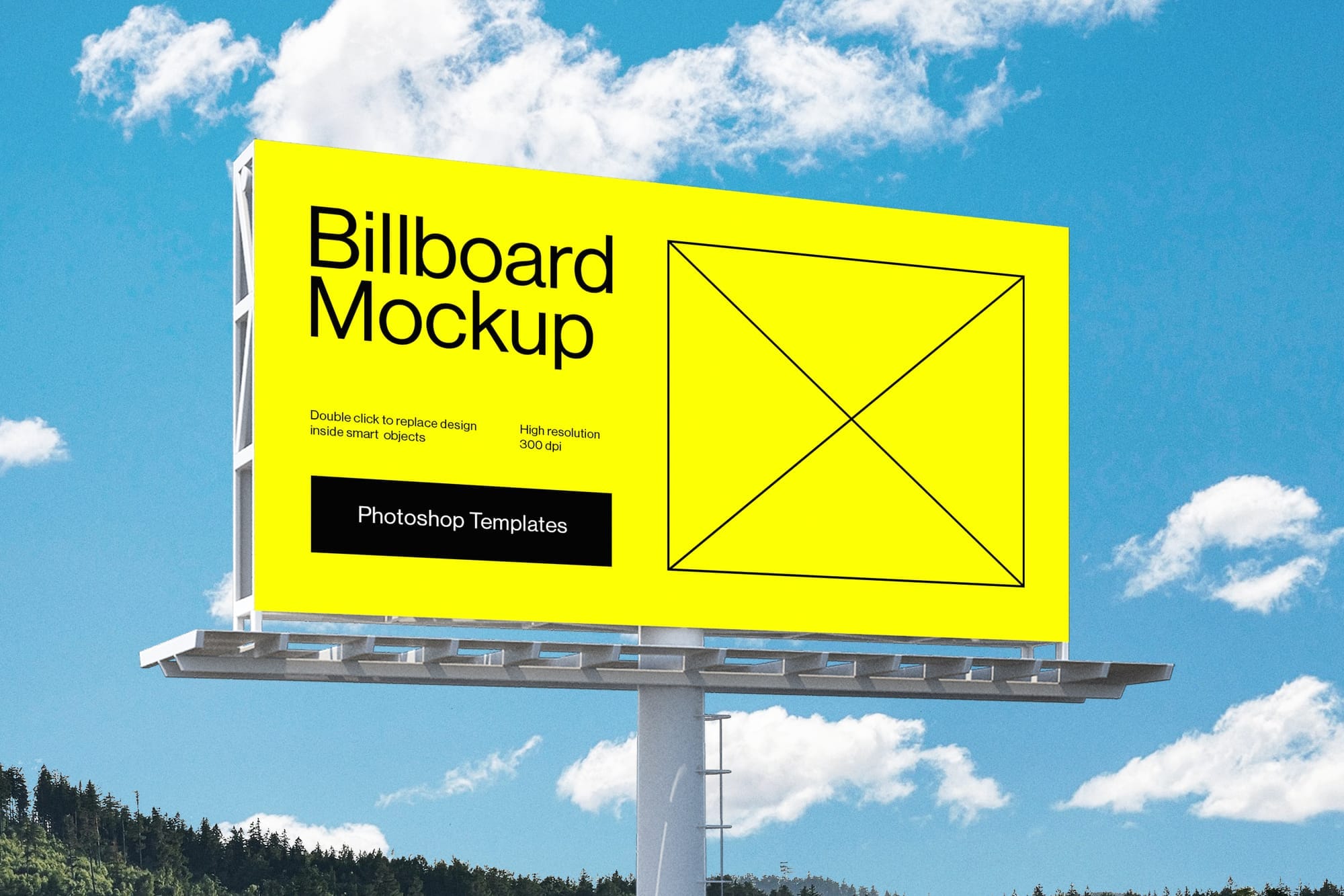 Sky Background Billboard Mockup