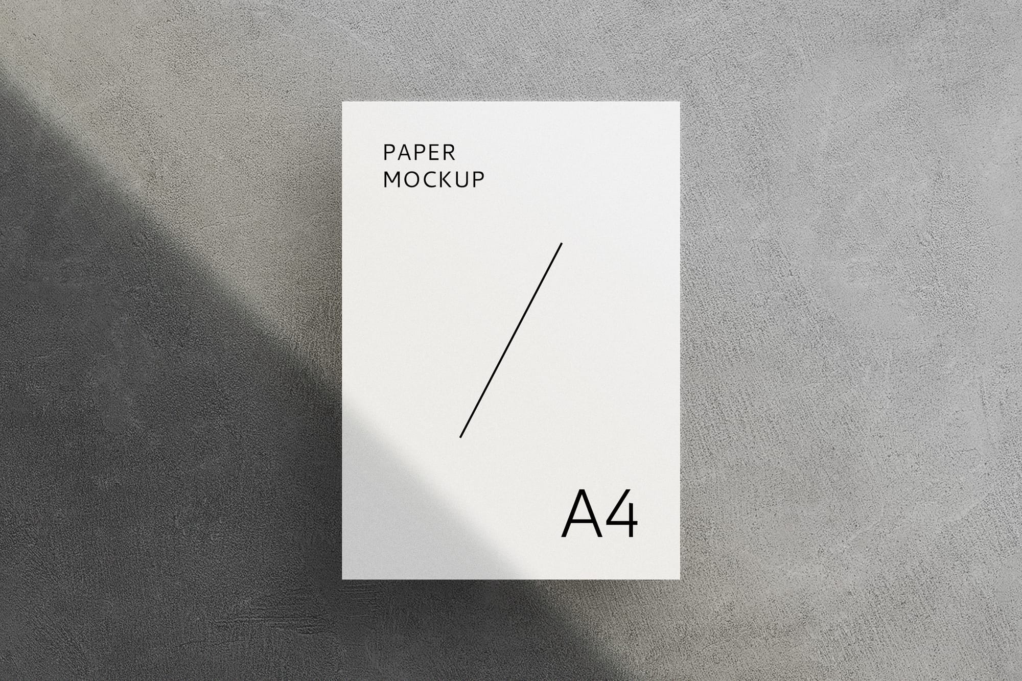 White Poster Mockup On Rough Wall Background