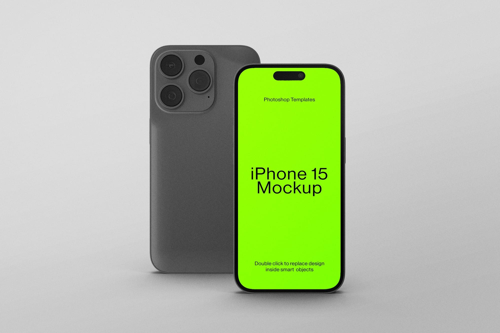 iPhone 15 Front & Back Mockup