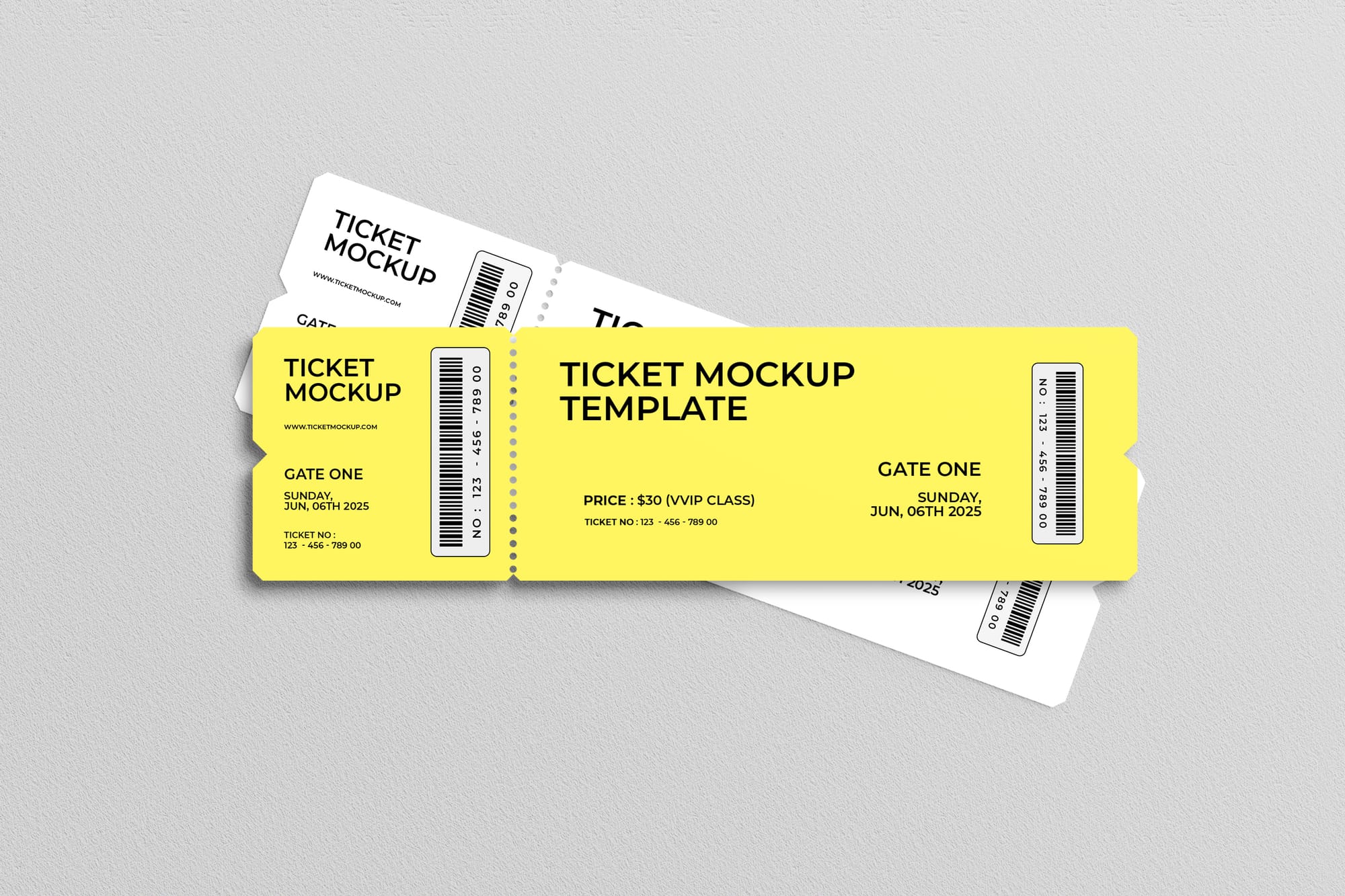Minimal Ticket Mockup