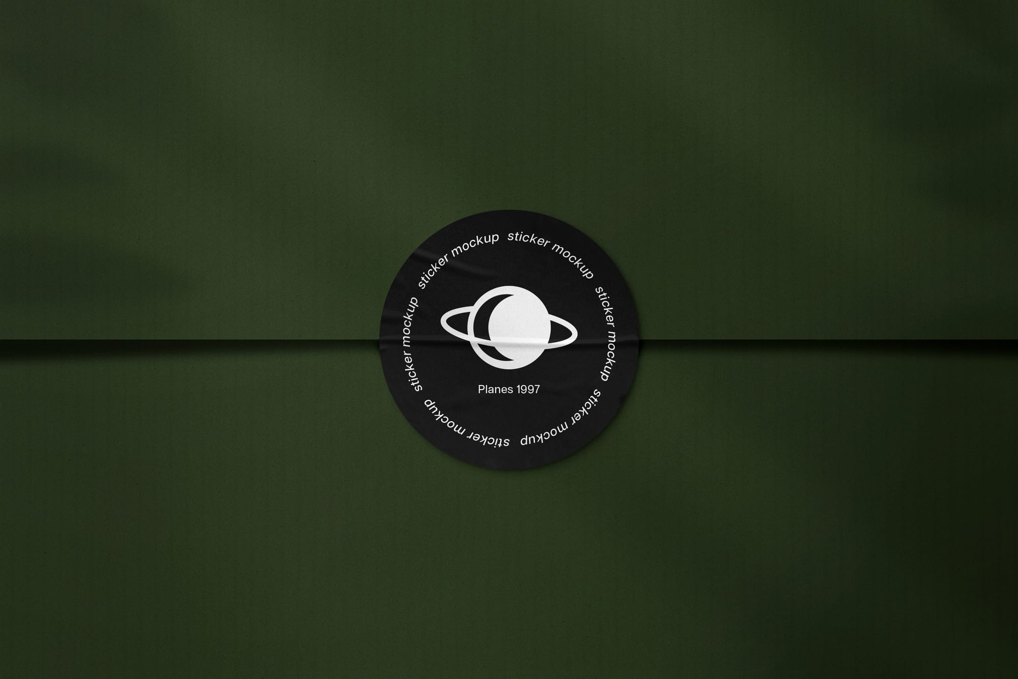 Sticker Mockup with Shadow