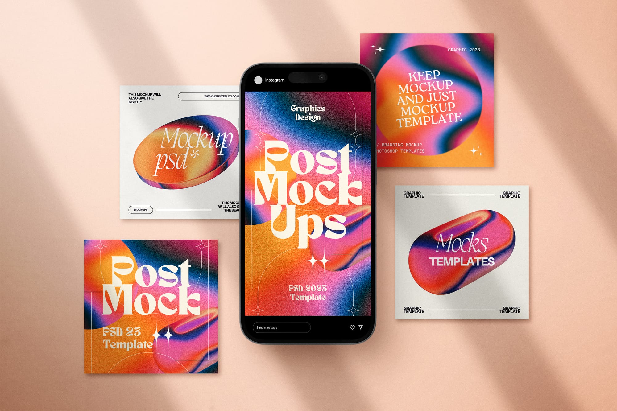 Instagram Mockup Color Gradient