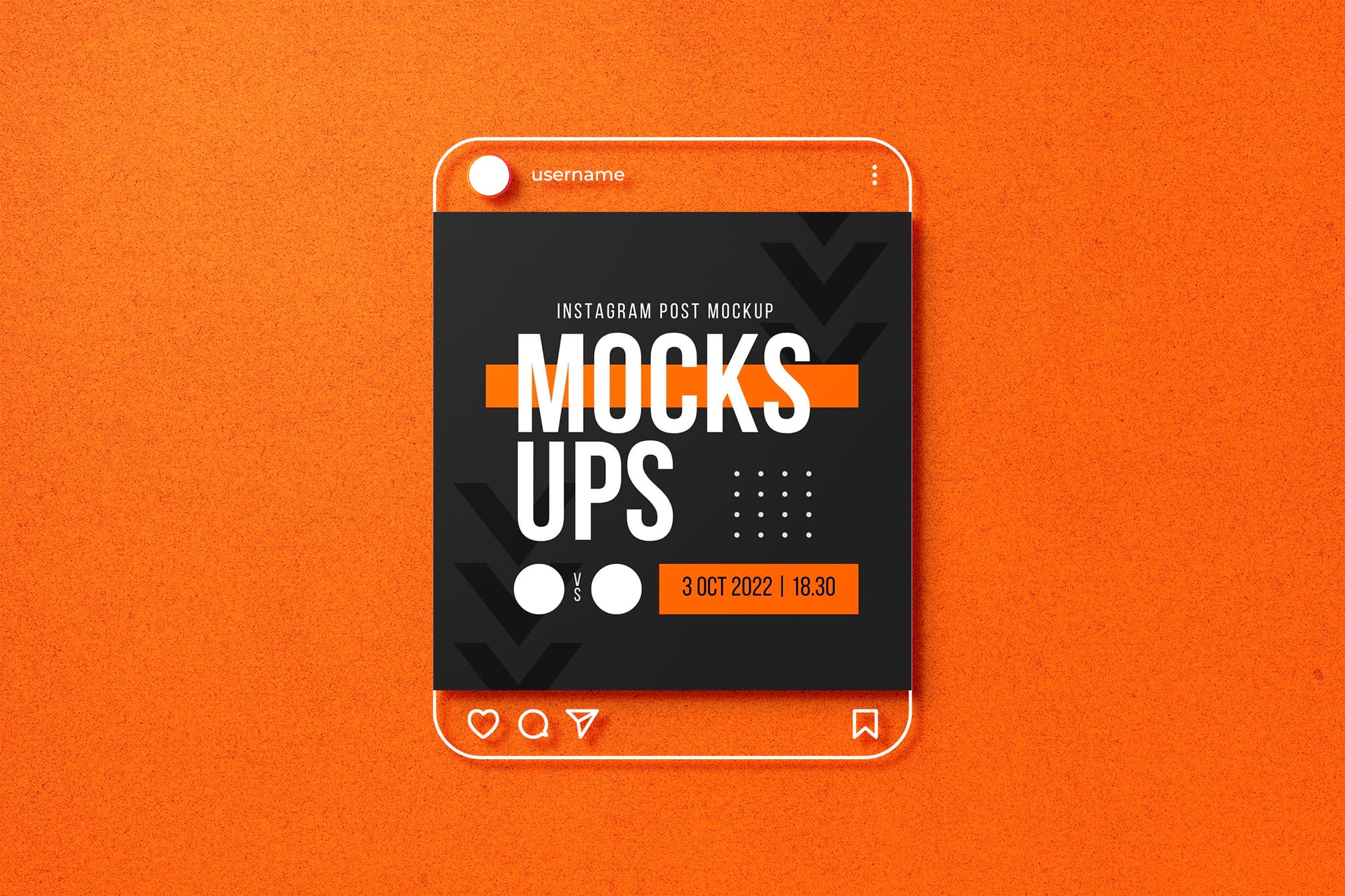 Orange Elegant Instagram Post Mockups