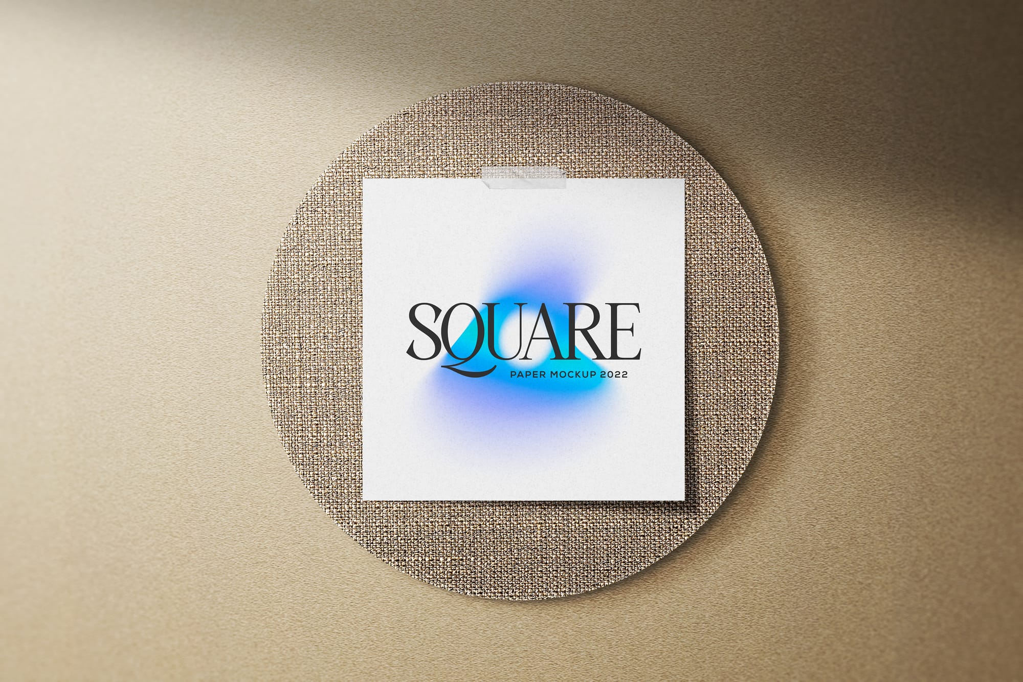 Square Mockup On Brown Background